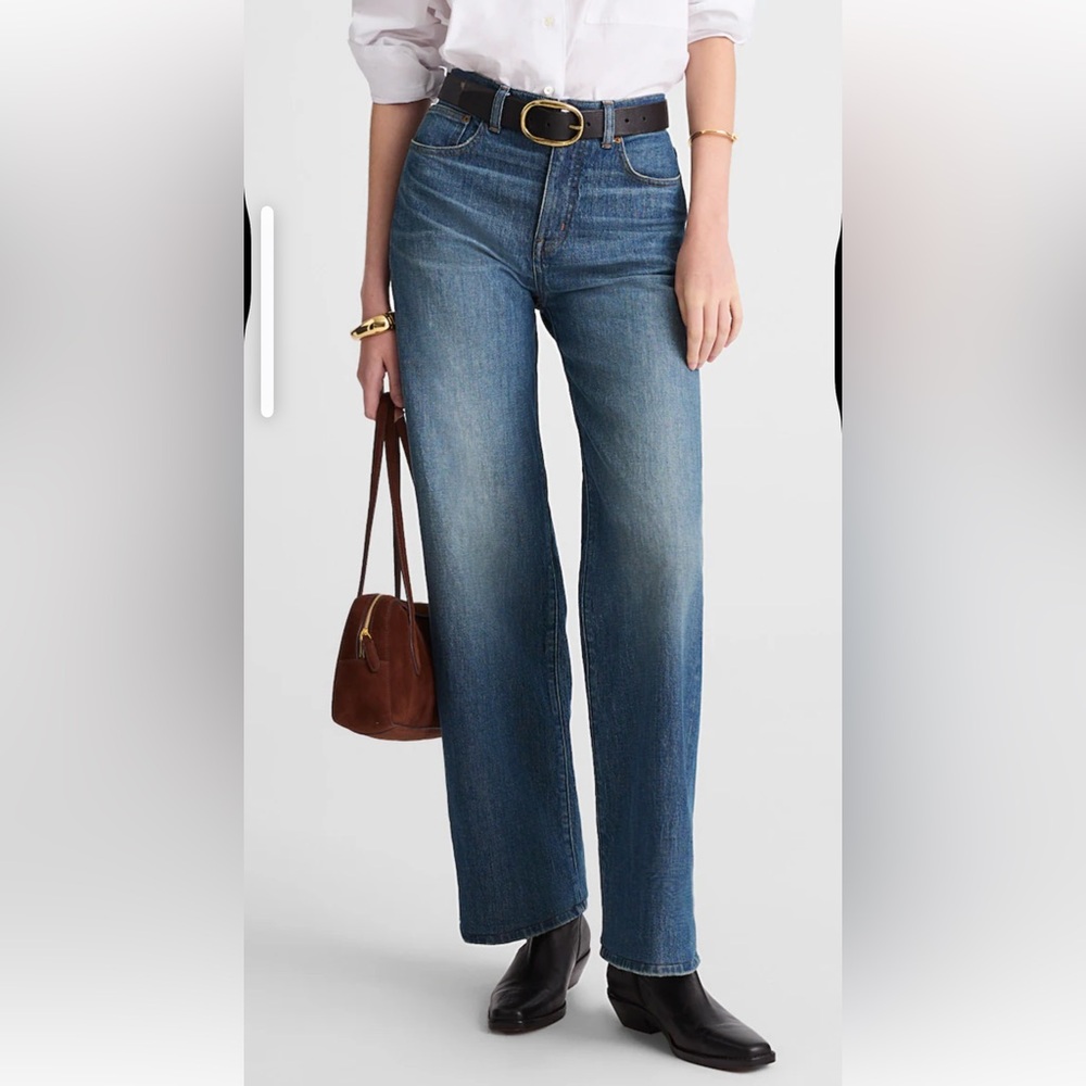 Madewell Medium Wash Wide-Leg Jeans